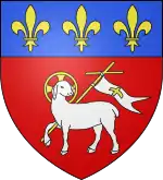 Les armes de l'archevêché de Rouen, qui sont également celles de la ville de Rouen.