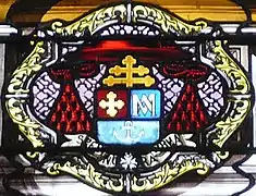 Blason sur un vitrail de la cathédrale de Toulouse