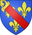 le même après 1428 : de Bourbon, la bande brisée en chef d'un quartier d'Auvergne.