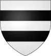 d'argent à 2 fasces de sable