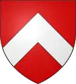 Famille de Poligny (1540 - 1656) : de gueules au chevron d'argent.