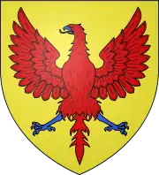 Fausses armoiries de la maison de Cusance, l'aigle est de gueule et non lampassé d'azur.