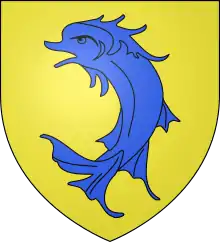 D'or au dauphin pâmé d'azur (dauphin d'Auvergne).