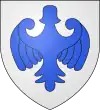 Aigle mornée sur le blason de Luttange en Moselle.