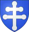 Blason de Marsanne avec sa croix patriarcale bourdonnée.