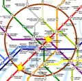 Lieux des attentats sur la carte du métro