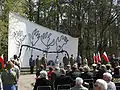 Cérémonie pour le 65e anniversaire de la libération des camps sur le site du Judenlager de Blechhammer