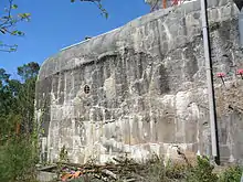 Les restes du blockhaus de l'Amiral.