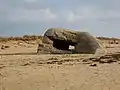 Un autre blockhaus sur la plage de Kerminihy.