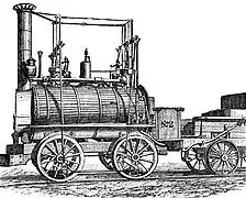 1814 Prototype Blücher adhérence sur rails saillants.