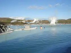 Vue générale du lagon bleu.