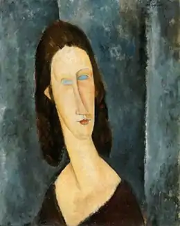 Amedeo Modigliani, Les Yeux bleus (Portrait de Jeanne Hébuterne) (1918), Philadelphia Museum of Art.