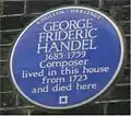 Georg Friedrich Haendel, 25 Brook Street.