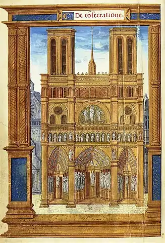 Notre-Dame de ParisPontifical romain aux armes de Jean II de Mauléon, BnF