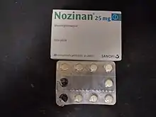 Boîte de Nozinan 25 mg en France