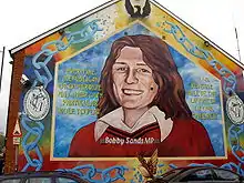 Peinture murale représentant Bobby Sands