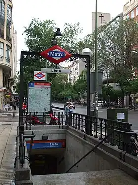 Image illustrative de l’article Lista (métro de Madrid)