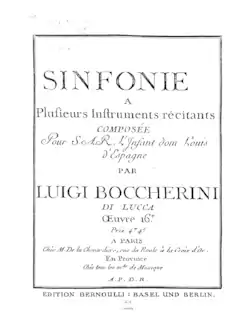 Image illustrative de l’article Six symphonies opus 12 de Luigi Boccherini