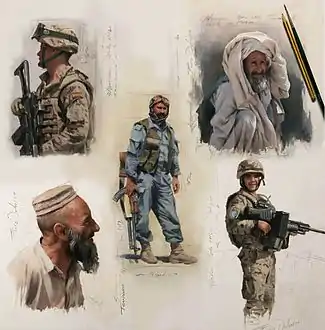 Croquis réalisés en Afghanistan (2012)