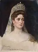 Nikolaï Bodarevski (ru) : Portrait de l'impératrice Alexandra Fedorovna née princesse Alix de Hesse-Darmstadt