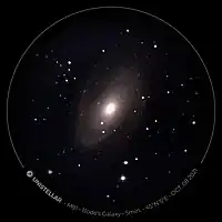 M81 vue avec un télescope amateur (EVscope).