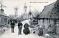 Le bourg de Bodilis vers 1910 (carte postale ND Photo).