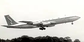 Le Boeing 707 OO-SJB peu après sa réception par la Sabena en 1960.