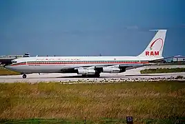 Boeing 707 de la RAM déployé sur les liaisons long-courrier