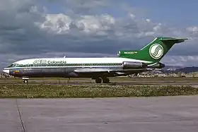 Un Boeing 727 de :SAM Colombia (en), similaire à celui impliqué dans l'accident.