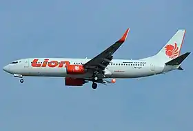 Un Boeing 737-8GP de Lion Air, similaire à celui impliqué dans l'accident.
