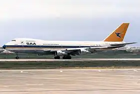 L'appareil impliqué dans l'accident, ici photographié à l'aéroport de Faro en 1986.