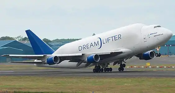 B747LCF Dreamlifter N780BA au décollage.