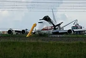 Le Boeing 747-209F de Kalitta Air accidenté à Bruxelles le 25 mai 2008.