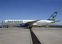 Le Boeing 757 loué pour les tournées entre 2008 et 2015.