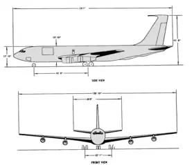 vue en plan de l’avion