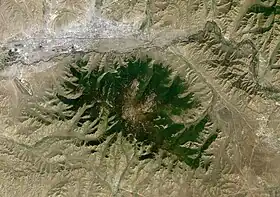 Vue satellite du Bogd Khan Uul.