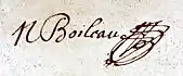 signature de Nicolas Boileau