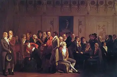 Réunion d'artistes dans l'atelier d'Isabey (1798), Paris, musée du Louvre.