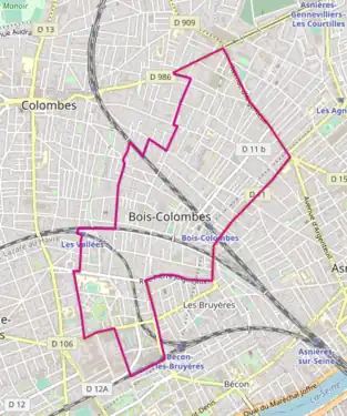 Carte OSM de la commune.