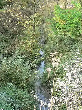 Le canal de la Chantourne à l'espace naturel sensible du Bois de la Bâtie.