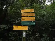 Panneaux indicateurs de sentiers.