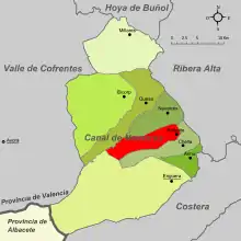 dans la comarque de la Canal de Navarrés.