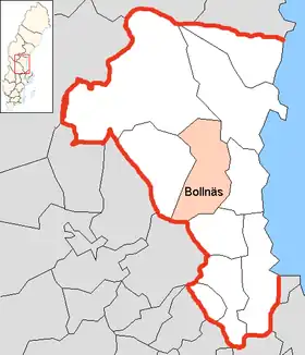 Localisation de Bollnäs