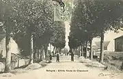 La route de Chaumont vers 1910.