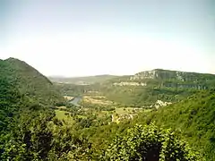 La rivière d'Ain à hauteur de Bolozon.