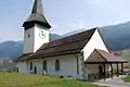 Vue de l'église de Boltigen, reconstruite en 1840