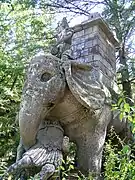 L'éléphant de Bomarzo (milieu du XVIe siècle).