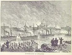 BOmbardement de Sweaborg, gravure de 1873.