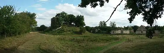 Les ruines du château en 2015.