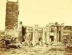 La tour franque sur l'Acropole d'Athènes, démolie en 1874